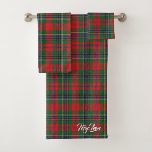 Scottish Flair Clan MacLean Tartan Plaid Bath Towel Set