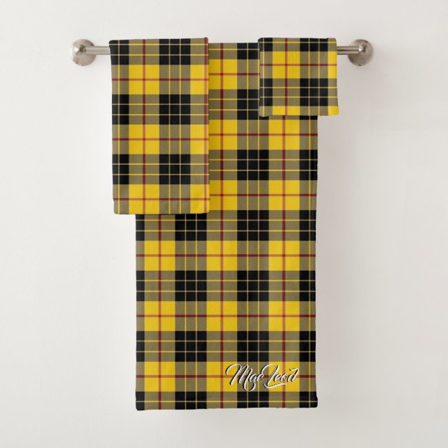 Scottish Flair Clan MacLeod of Lewis Tartan Plaid Bath Towel Set (Insitu)