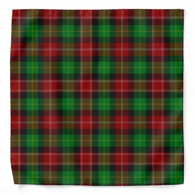 Scottish  flannel plaid tartan face cover bandana (Front)
