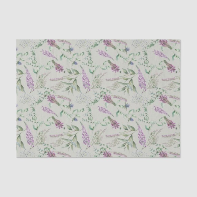 Scottish Floral and Tartan Series Design 10 Tissue Paper (Front)