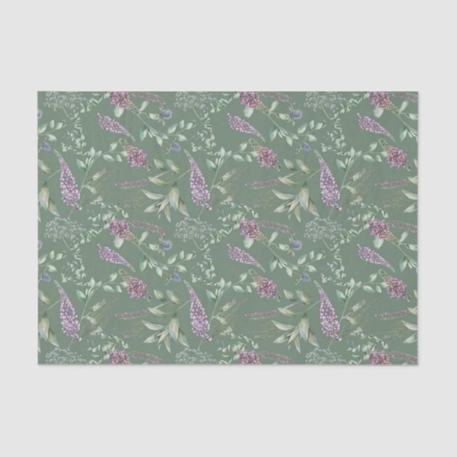 Scottish Floral and Tartan Series Design 7 Tissue Paper (Front)