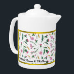 Scottish Flowers & Thistles Teapot<br><div class="desc">Have a nice cuppa tea from this Scottish flowers and thistles teapot. Makes a dreary day so much better! There are matching mugs too! Really hits the spot!</div>