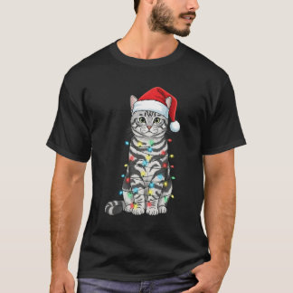 Scottish Fold Cat Christmas Santa Lover T-Shirt