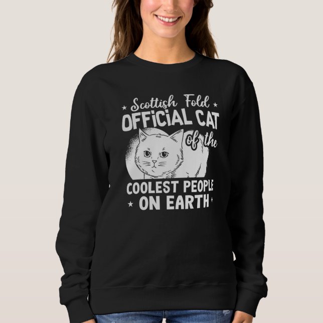 Scottish Fold Cat Longhair Highland Kitten Owner   Sweatshirt (Front)