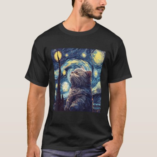 Scottish Fold Cat Lover for Cat Mom and Dad T-Shirt