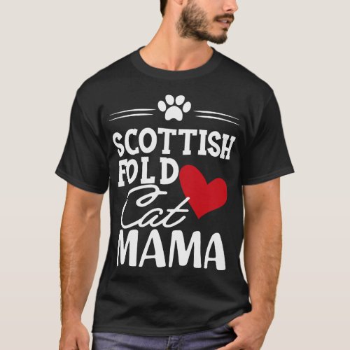 Scottish Fold Cat Mama T_Shirt