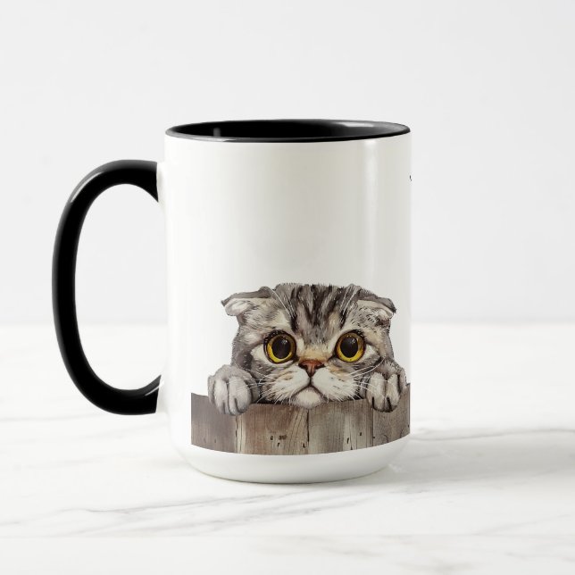 Scottish Fold Cat Mug (Left)