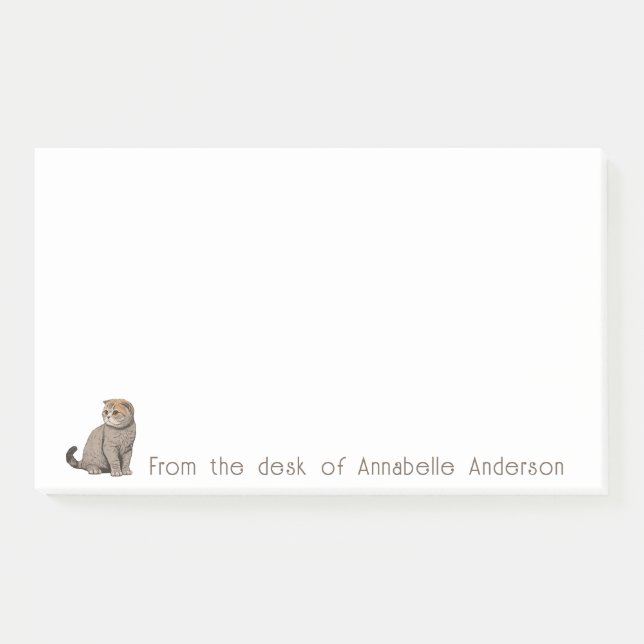 Scottish Fold Cat Personalize Notes (Front)