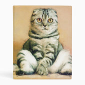 Scottish Fold Cat Sitting Portrait Mini Binder (Front)