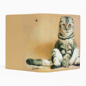 Scottish Fold Cat Sitting Portrait Mini Binder (Background)