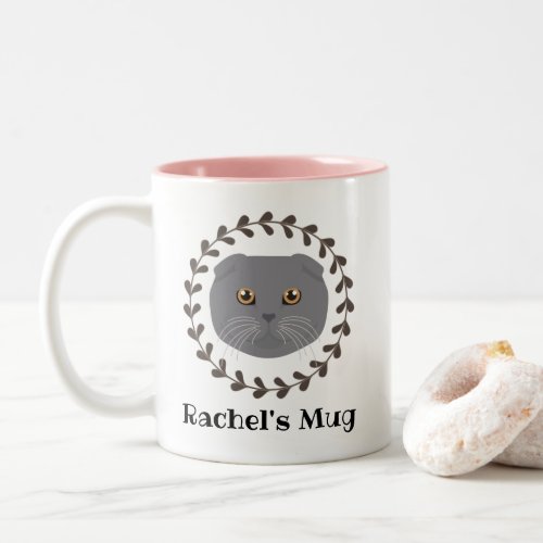 Scottish Fold Cat Two_Tone Coffee Mug