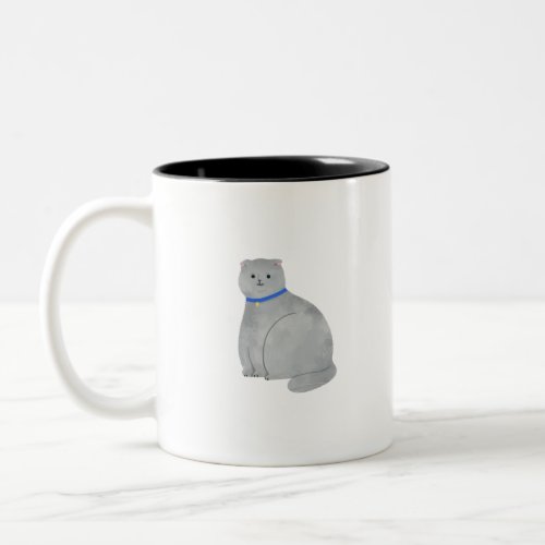 Scottish Fold Cat Two_Tone Coffee Mug