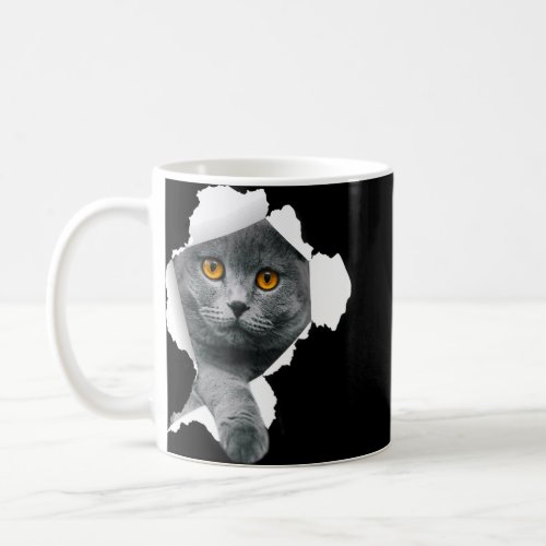 Scottish Fold Cats Torn Cloth Kitten  Coffee Mug