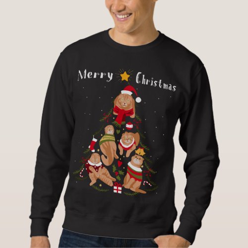 Scottish Fold Christmas Tree Xmas Cat Lover Sweatshirt