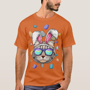 Scottish Fold Easter Bunny Ears Funny Easter Eggs T-Shirt