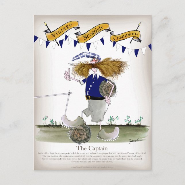 scottish football captain postcard (Front)