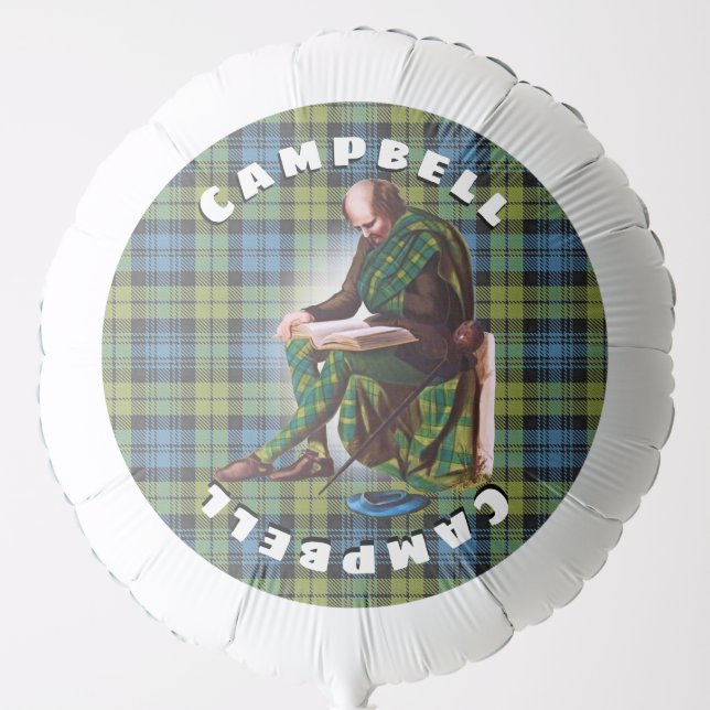 Scottish Fun Campbell Family Tartan Plaid Balloon (Front)