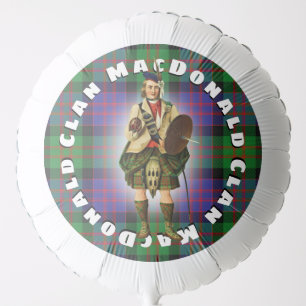 Scottish Fun Clan MacDonald Donald Tartan Plaid Balloon