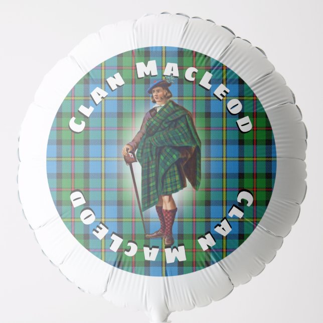 Scottish Fun Clan MacLeod of Harris Tartan Plaid Balloon (Front)