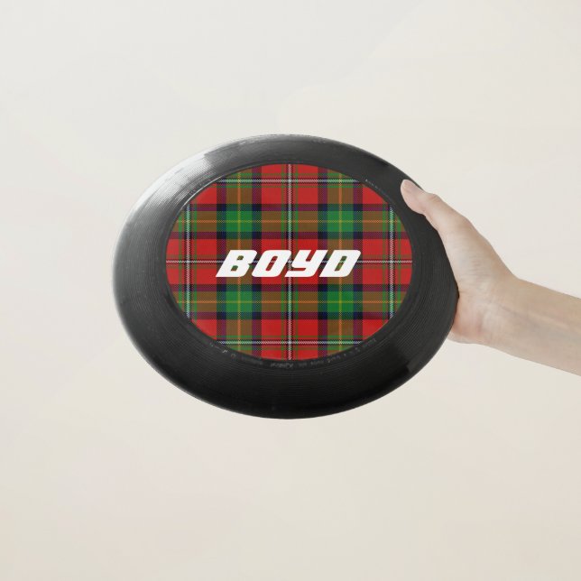 Scottish Funtime Clan Boyd Tartan Plaid Wham-O Frisbee (In Hand)
