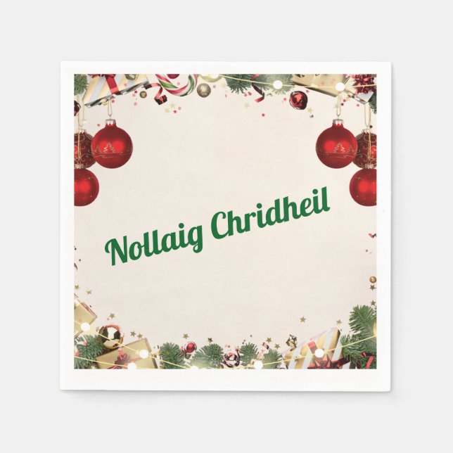 Scottish Gaelic Christmas Napkins (Front)