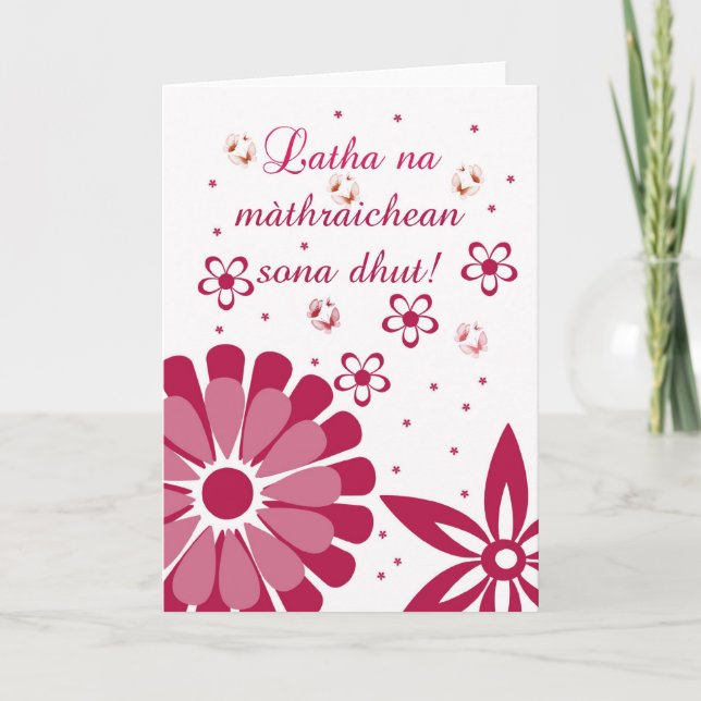 Scottish Gaelic Mother's Day Card - Latha na mathr (Front)