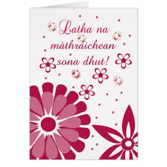 Scottish Gaelic Mother's Day Card   Latha na mathr