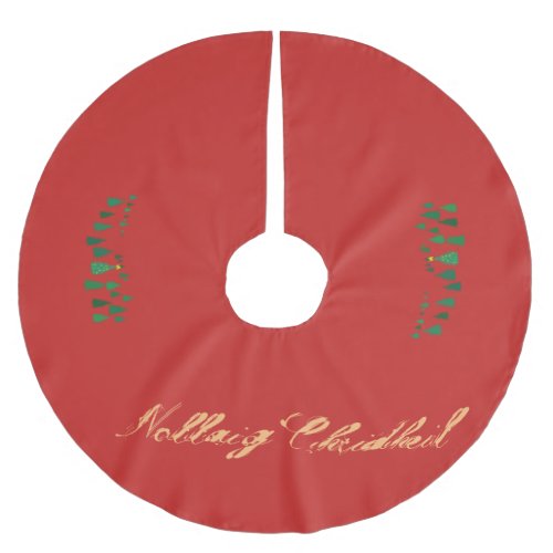 Scottish Gaelic tree skirt Nollaig Chridheil