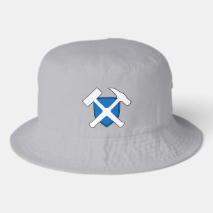 Scottish Geologist's Rock Hammer Logo Bucket Hat