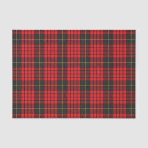 Scottish Gifts Clan MacQueen Red and Black Tartan Tissue Paper