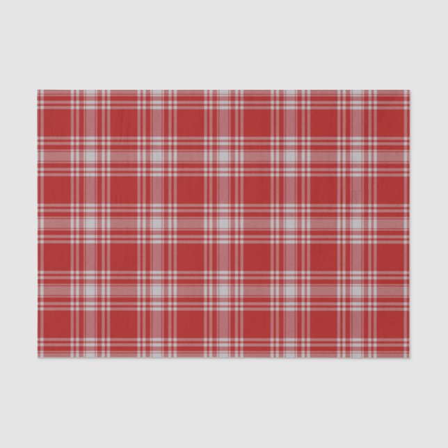 Scottish Gifts Clan Menzies Red and White Tartan Tissue Paper (Front)