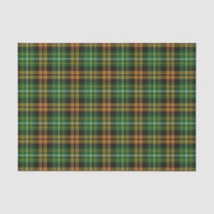 Scottish Gifts Clan Ramsay Orange Black Tartan Tissue Paper