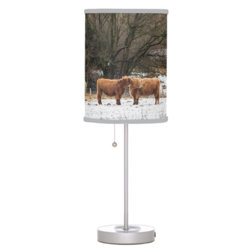 Scottish ginger Highland cow Table Lamp