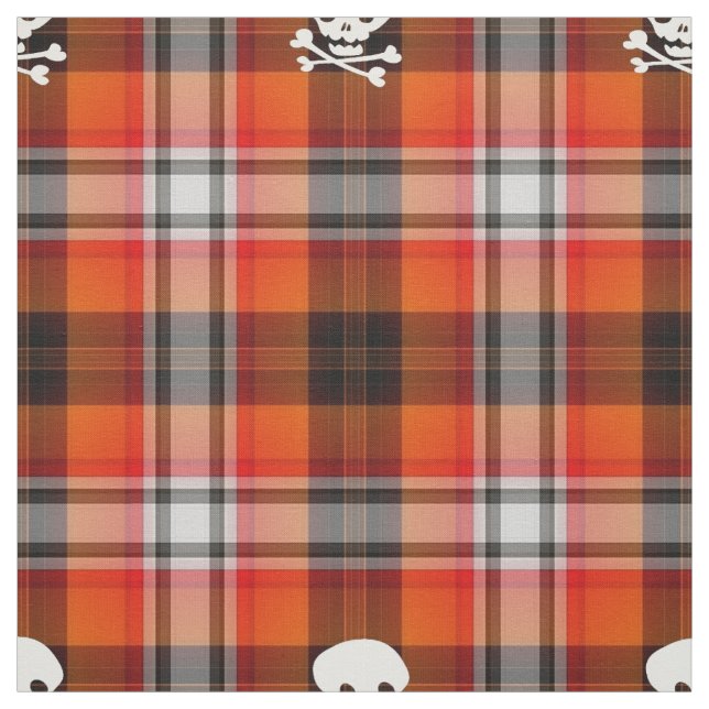 Scottish goth plaid print fabric (Swatch)