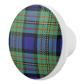 Scottish Grandeur Clan Maclaren Tartan Plaid Ceramic Knob by OldScottishMountain at Zazzle