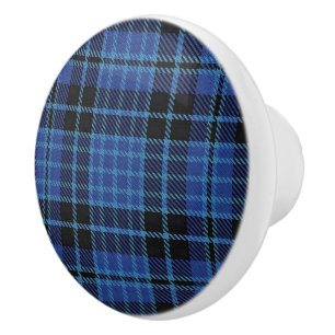 Scottish Grandeur Clergy Tartan Plaid Ceramic Knob