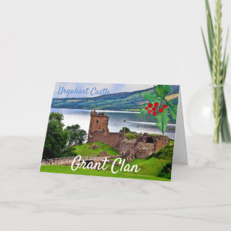 Scottish Grant Clan Urquhart Castle Christmas Card