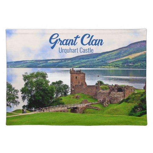 Scottish Grant Clans Urquhart Castle Colorful Cloth Placemat