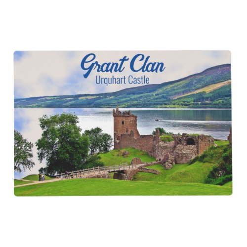 Scottish Grant Clans Urquhart Castle Colorful Placemat