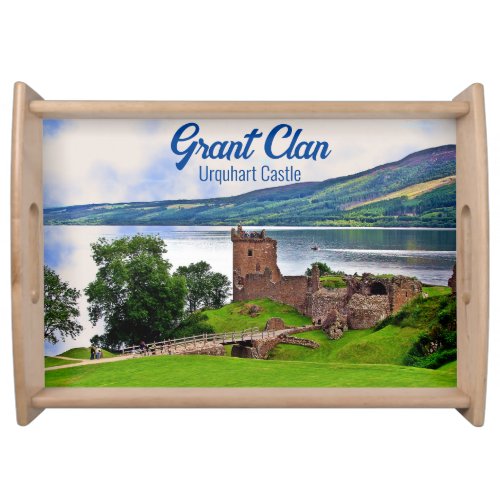 Scottish Grant Clans Urquhart Castle Colorful Serving Tray