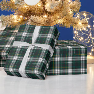 Scottish Green Blue Clan Campbell Dress Tartan Wrapping Paper