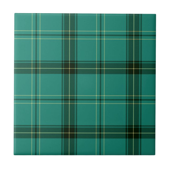 Scottish Green Tartan Tile (Front)