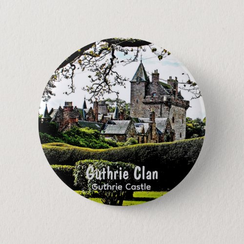 Scottish Guthrie Clans Castle Keepsake Button