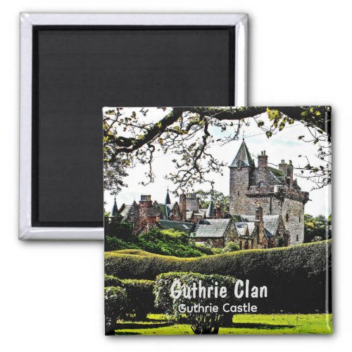 Scottish Guthrie Clans Castle Keepsake  Magnet