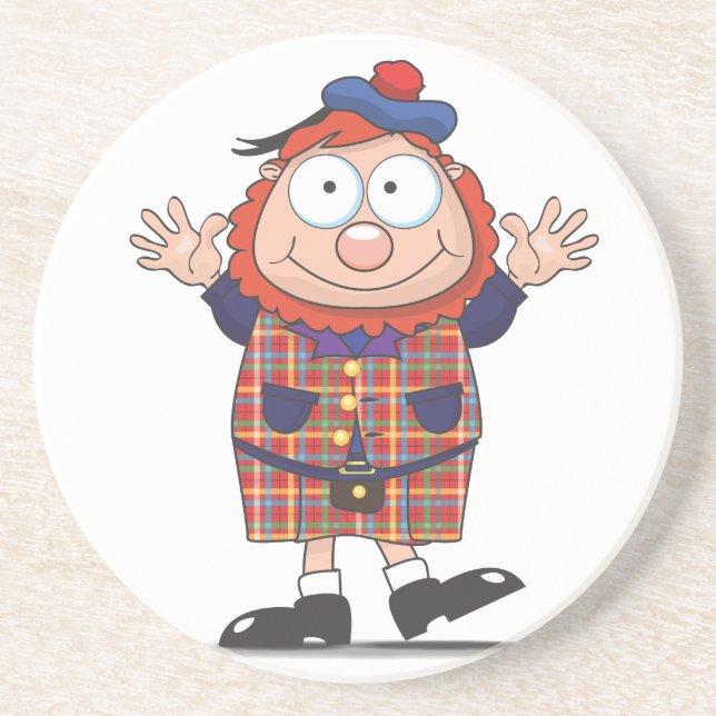 Scottish guy drink coaster (Front)
