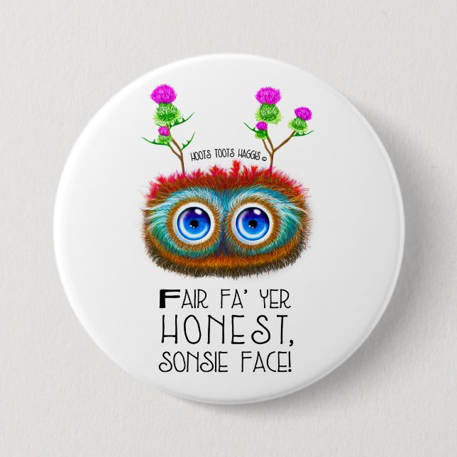 Scottish Haggis Funny Robert Burns Quote Pinback Button (Front)