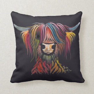 Scottish Hairy Highland Cow ' OLIVER ' Throw Pillow
