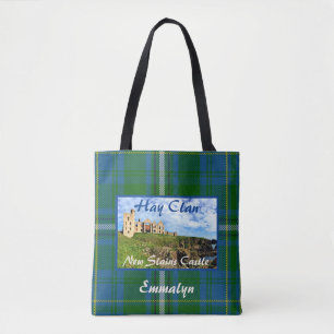 Scottish Hay Clan's Castle Tartan Name Tote