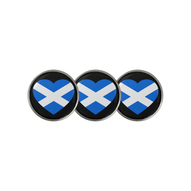 Scottish Heartflag bmt Golf Ball Marker (3 Up)