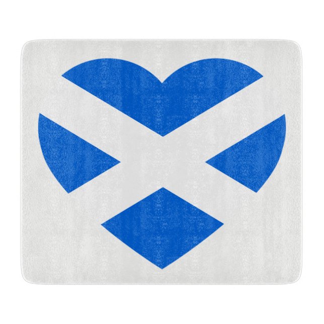 Scottish Heartflag on white cbcnt Cutting Board (Front)